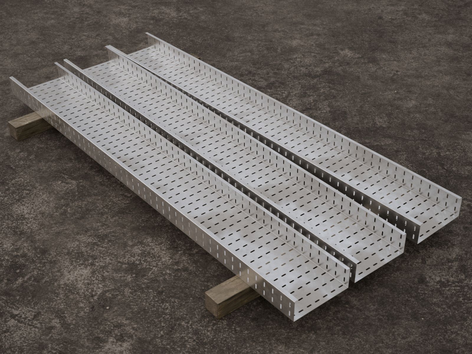 Bandejas portacables perforadas galvanizadas