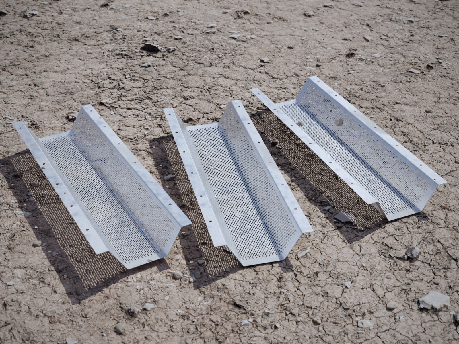 Cribas hexagonales de inoxidable y galvanizado al sol